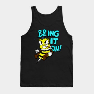 Cartoon Bee Bring It On Fighting Funny Insect Tank Top